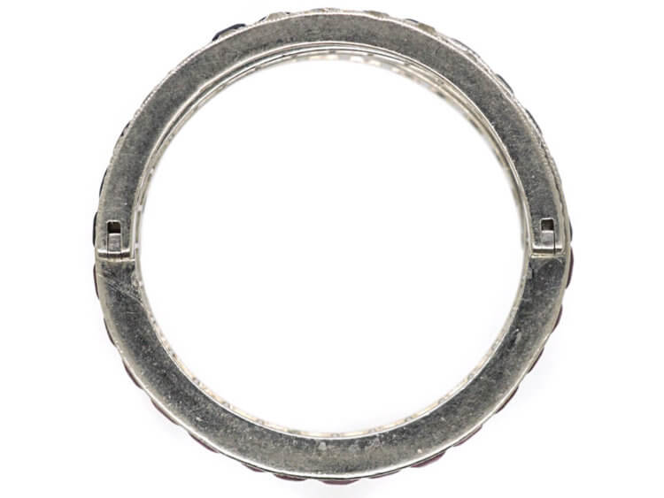 Art Deco Platinum, Ruby, Sapphire ​& Diamond Flipover Night and Day Ring