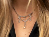 Edwardian Platinum & Diamond Garland Necklace