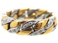18ct White & Yellow Gold Ring set with Diamonds