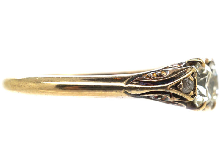 Victorian 18ct Gold Three Stone Diamond Ring
