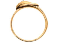 Victorian 15ct Gold Snake Ring set with a Diamond