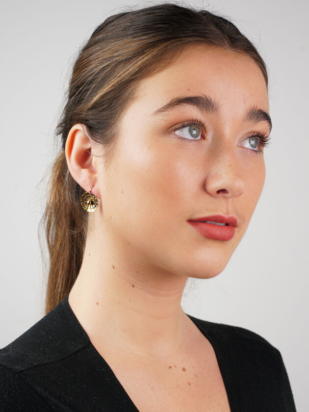 Victorian Gold Flower Earrings