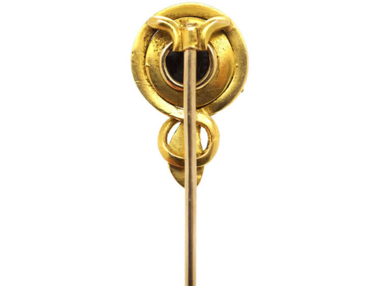 Victorian 18ct Gold and Banded Onyx Snake Tie Pin
