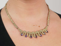 Theodor Farhner Silver Gilt & Amethyst Necklace