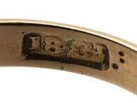 Victorian 18ct Gold, Two Row Diamond Boat Shaped Ring