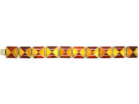 Silver & Two Colour Baltic Amber Bracelet