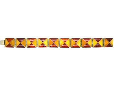 Silver & Two Colour Baltic Amber Bracelet
