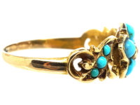 Regency 15ct Gold, Coral & Turquoise Forget me Not Ring