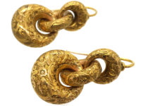 Victorian 15ct Gold Triple Hoop Earrings