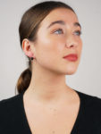 French 19th Century 18ct Gold & Black Glass Earrings