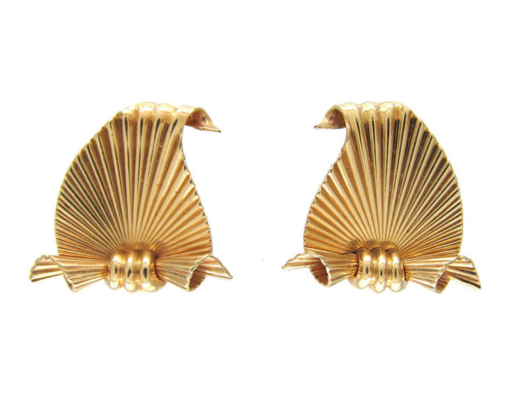 Cartier 14ct Gold Earrings by George Schuler