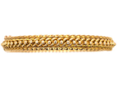 Victorian 15ct Gold Woven Design Bangle