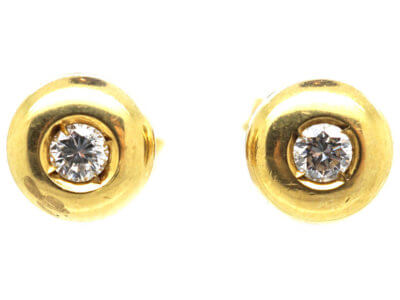 18ct Gold & Diamond Stud Earrings