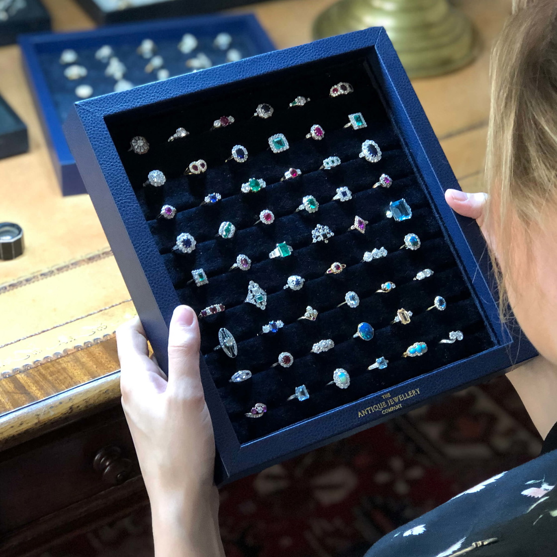 Engagement rings at the AJC showroom on Maddox Street, Mayfair