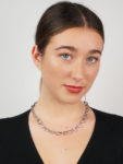 Art Deco Silver & Square Paste Necklace
