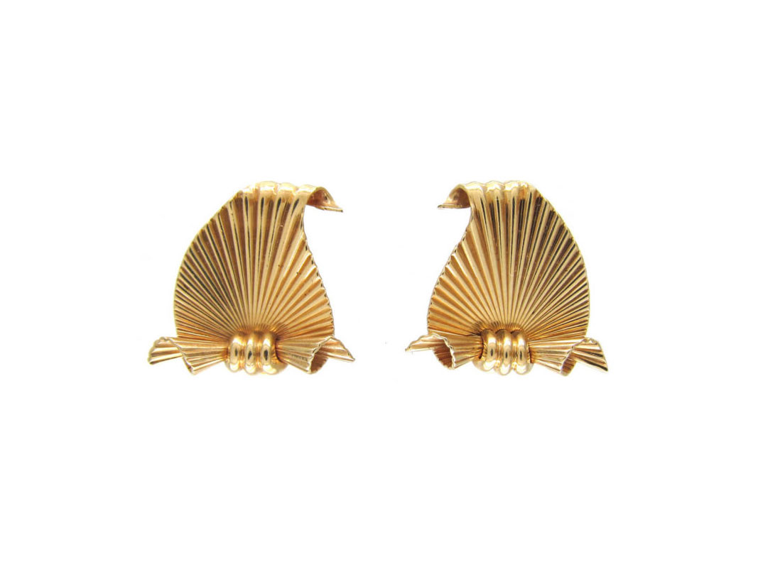 Cartier 14ct Gold Earrings by George Schuler