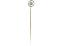 Art Deco 18ct Gold, Platinum & Mother of Pearl Tie Pin set with a Diamond
