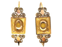 French Early 19th Century 18ct Gold Poissarde Earrings