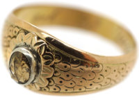 15ct Gold & Rose Diamond Ring Dated 1842