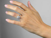 18ct Gold & Diamond Three Row Cluster Ring