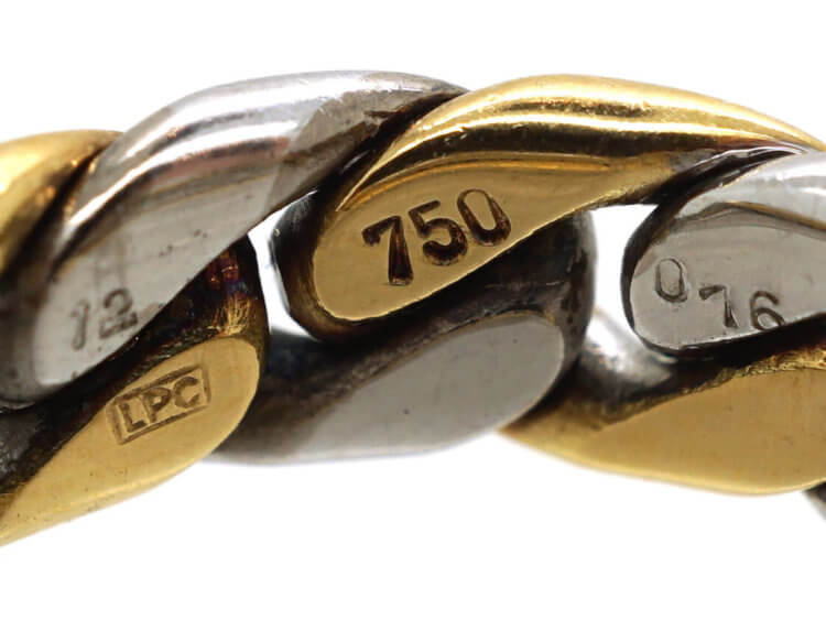 18ct White & Yellow Gold Ring set with Diamonds