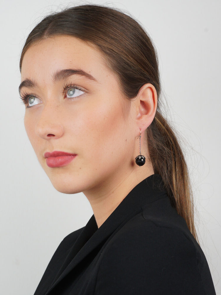 Edwardian Sardonyx & Diamond Drop Earrings