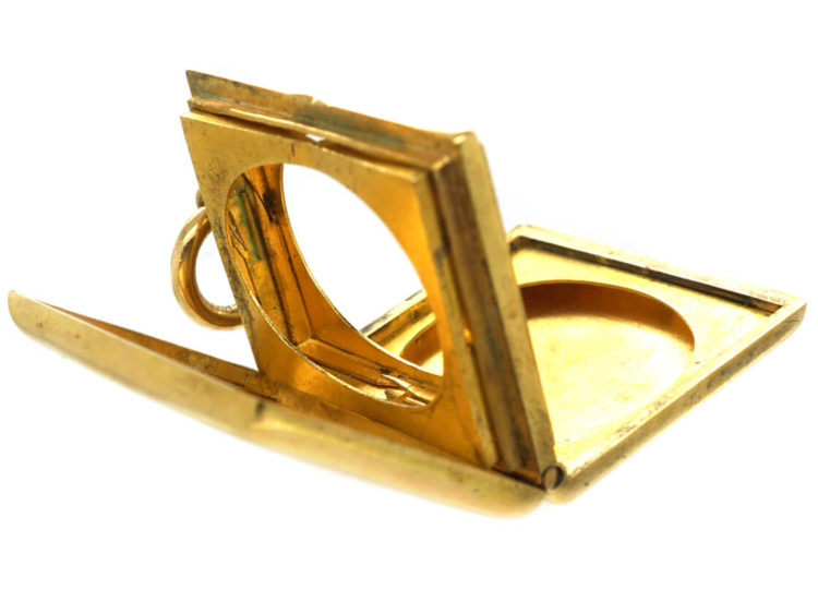 Victorian 18ct Gold Rectangular Double Opening Locket