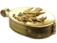 Victorian 15ct Gold Locket Pendant with Seven Compartments
