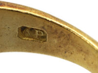 18ct Gold Emerald & Diamond Rub Over Set Ring