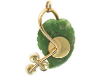 15ct Gold, Jade & Pearl Pendant