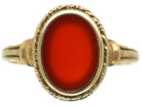 Early 20th Century Gold & Carnelian Signet Ring
