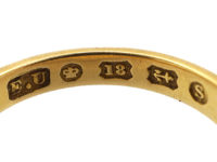 Victorian 18ct Gold Turquoise Cluster Opening Ring