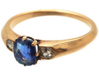 Edwardian 18ct Gold, Sapphire & Diamond Ring