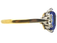 18ct Gold & Platinum, Ceylon Sapphire & Diamond Ring