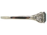 Art Deco Platinum, Sapphire & Diamond Ring
