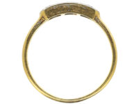 Art Deco 14ct Gold & Platinum Three Stone Diamond Ring