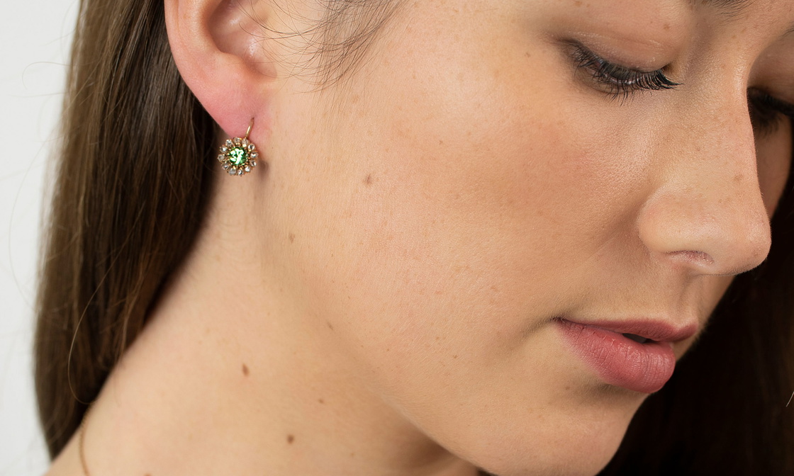 Antique peridot earrings