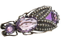 Edwardian Amethyst & Natural Split Pearl Bee Brooch