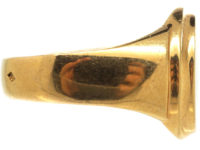 French Early 20th Century 18ct Gold Plain Signet Ring