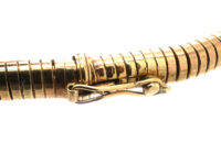 9ct Gold Snake Necklace with Ruby Eyes