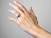 Regency 15ct Gold Aquamarine & Rose Diamond Ring