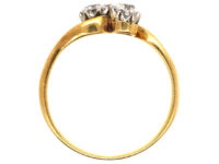 Edwardian 18ct Gold & Diamond Twist Ring