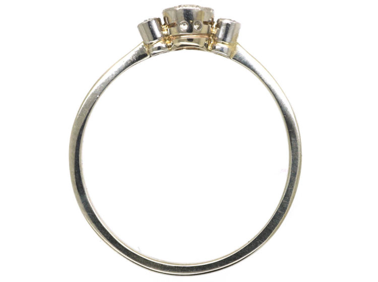 Edwardian 18ct White Gold Three Stone Diamond Ring
