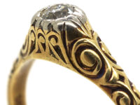 Art Deco 14ct Gold & Diamond Ring