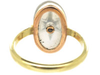 Edwardian 18ct Moonstone, Rose Diamond & Sapphire Ring