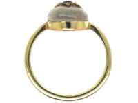 Edwardian 18ct Moonstone, Rose Diamond & Sapphire Ring
