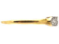 Art Deco 14ct Gold & Platinum Three Stone Diamond Ring