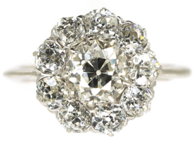 18ct White Gold Diamond Cluster Ring