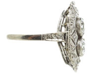 Art Deco Platinum & Diamond Octagonal Shaped Ring