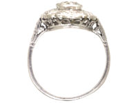 Art Deco Platinum & Diamond Octagonal Shaped Ring